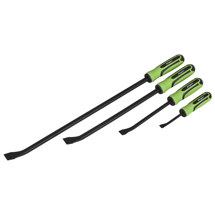 Siegen Heavy-Duty Angled Pry Bar Set with Hammer Cap 4pc | S01138