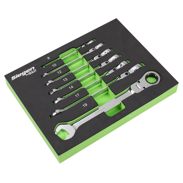 Flexi-Head Combination Ratchet Spanner Set 7pc | S01143
