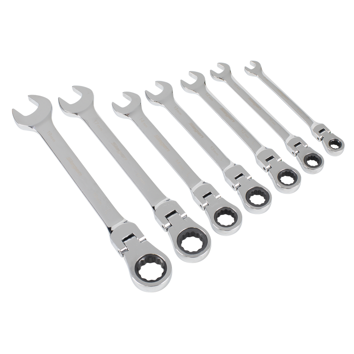 Flexi-Head Combination Ratchet Spanner Set 7pc | S01143