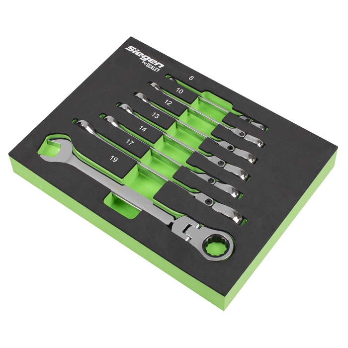 Flexi-Head Combination Ratchet Spanner Set 7pc | S01143
