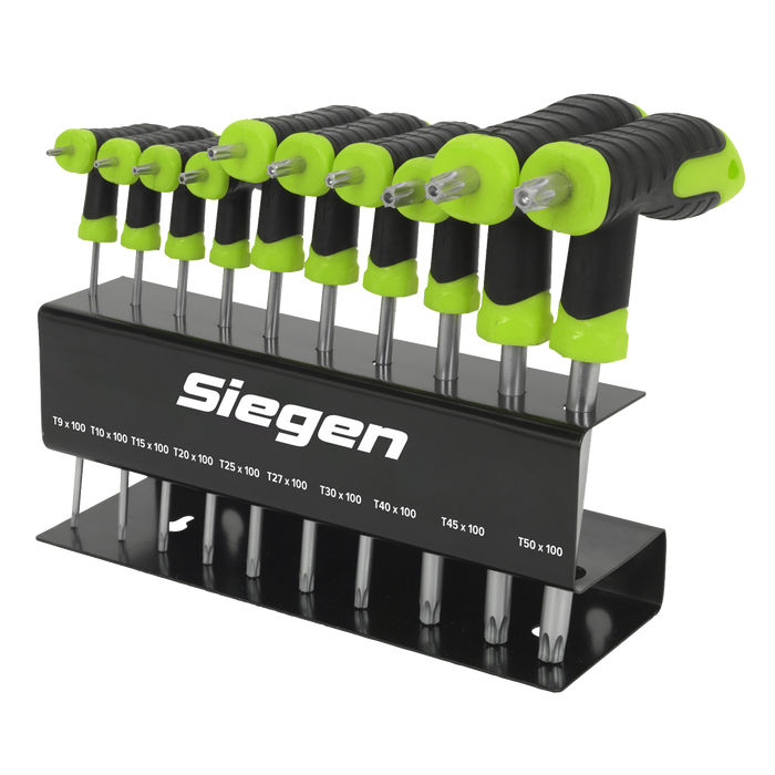 Siegen T-Handle TRX-Star* Key Set 10pc | S01151