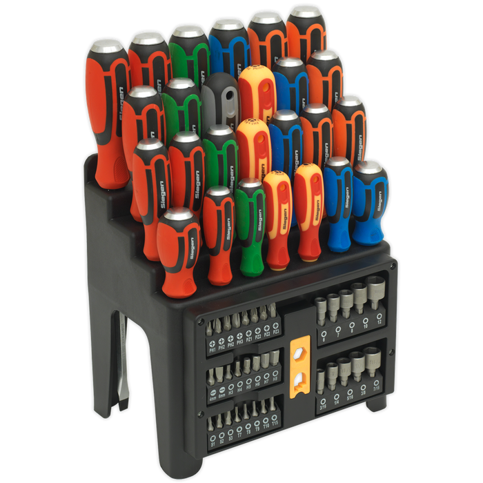 Siegen Hammer-Thru Screwdriver, Bit & Nut Driver Set 61pc | S01153