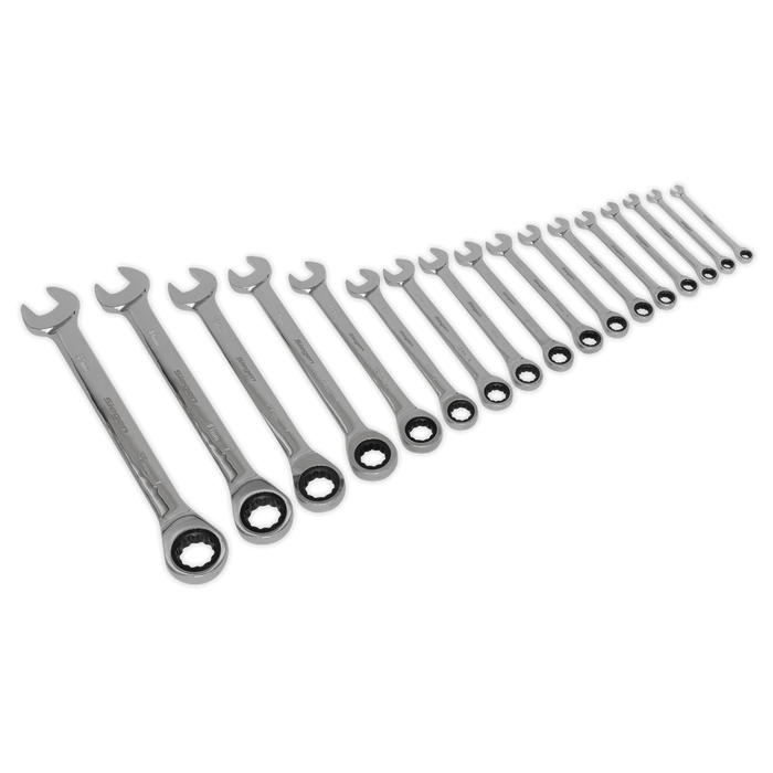 Siegen Combination Ratchet Spanner Set 17pc | S01156