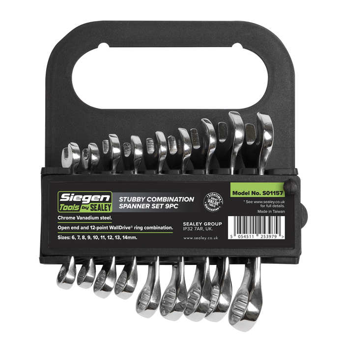 Siegen Stubby Combination Spanner Set 9pc | S01157