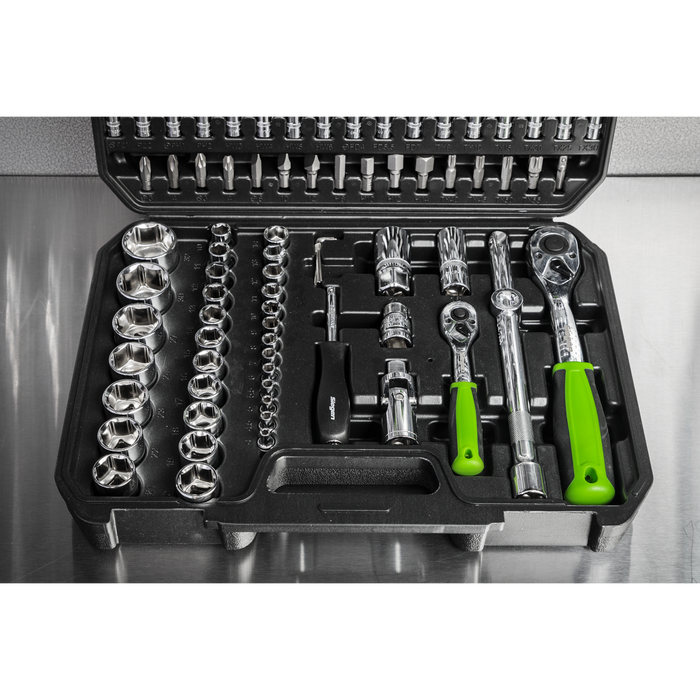 Siegen Socket Set 1/4" & 1/2"Sq Drive 94pc | S01210