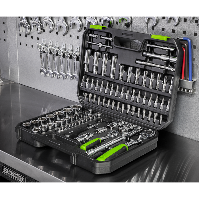 Siegen Socket Set 1/4" & 1/2"Sq Drive 94pc | S01210