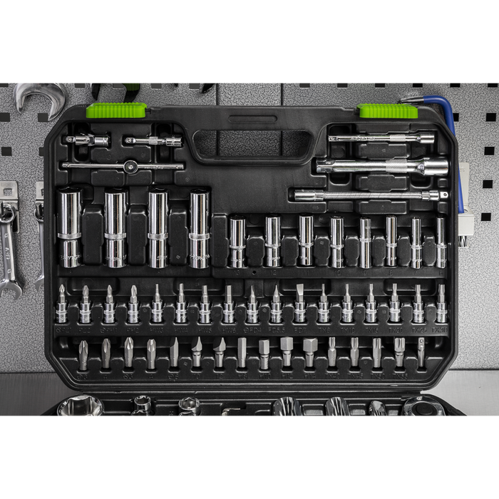Siegen Socket Set 1/4" & 1/2"Sq Drive 94pc | S01210