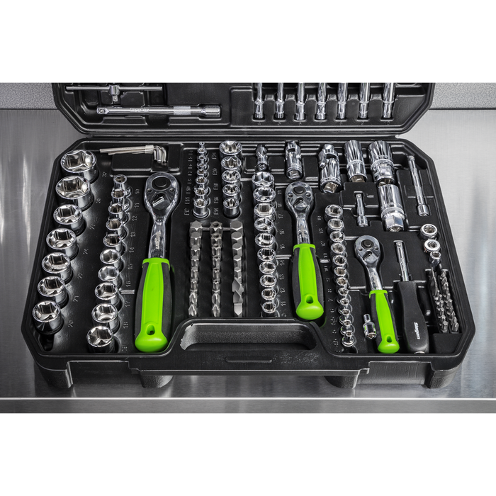 Siegen Socket Set 1/4", 3/8" & 1/2"Sq Drive 171pc | S01211