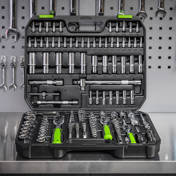 Siegen Socket Set 1/4", 3/8" & 1/2"Sq Drive 171pc | S01211