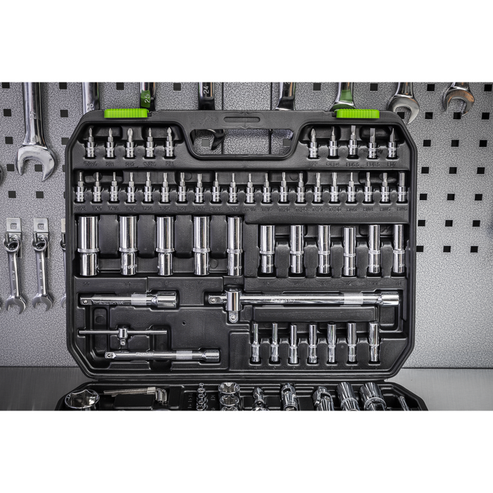 Siegen Socket Set 1/4", 3/8" & 1/2"Sq Drive 171pc | S01211