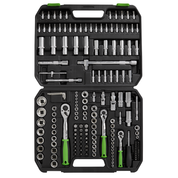 Siegen Socket Set 1/4", 3/8" & 1/2"Sq Drive 171pc | S01211