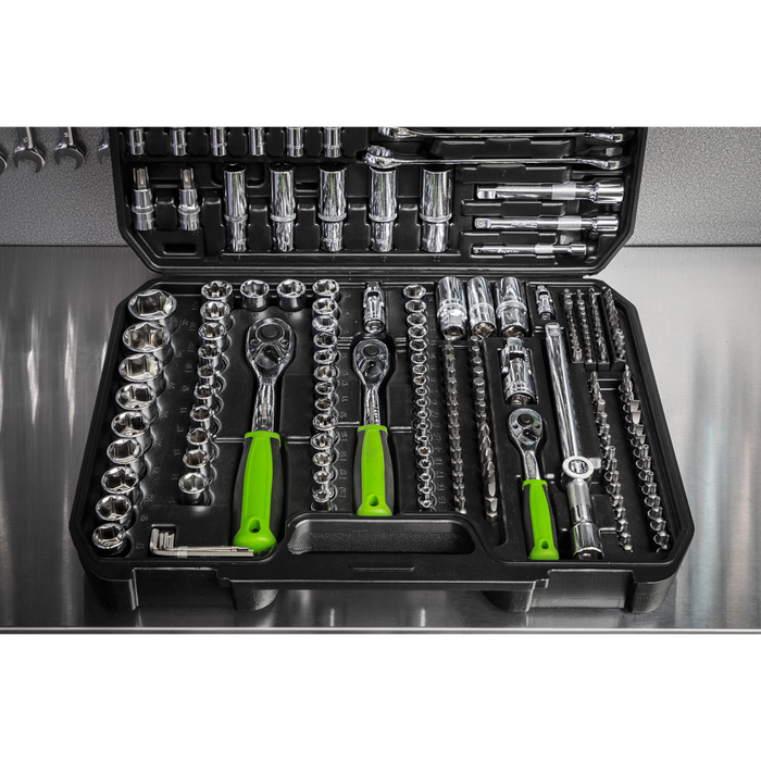 Siegen Socket Set 1/4", 3/8" & 1/2"Sq Drive 219pc | S01212