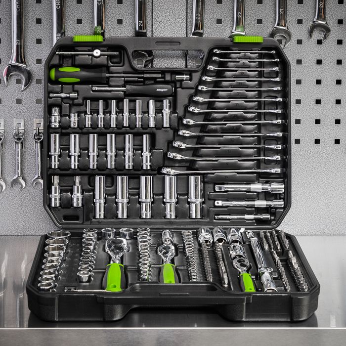 Siegen Socket Set 1/4", 3/8" & 1/2"Sq Drive 219pc | S01212