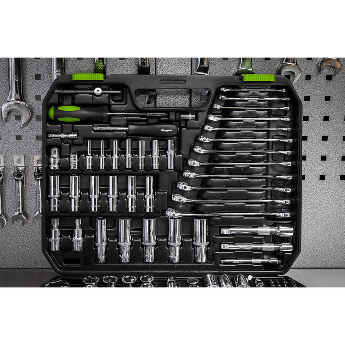 Siegen Socket Set 1/4", 3/8" & 1/2"Sq Drive 219pc | S01212