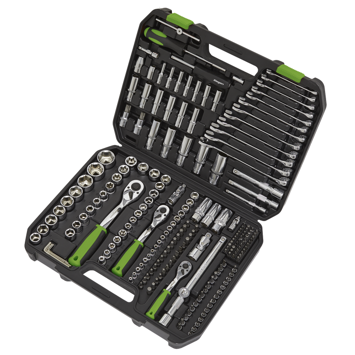 Siegen Socket Set 1/4", 3/8" & 1/2"Sq Drive 219pc | S01212