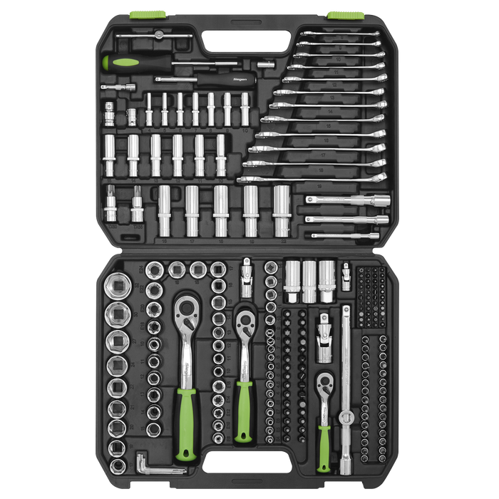 Siegen Socket Set 1/4", 3/8" & 1/2"Sq Drive 219pc | S01212