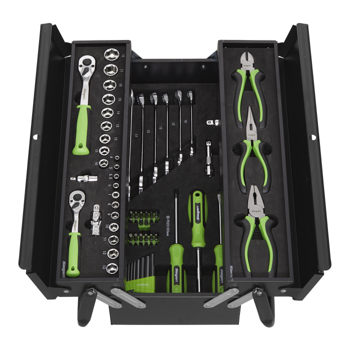 Siegen Cantilever Toolbox with Tool Kit 70pc | S01215