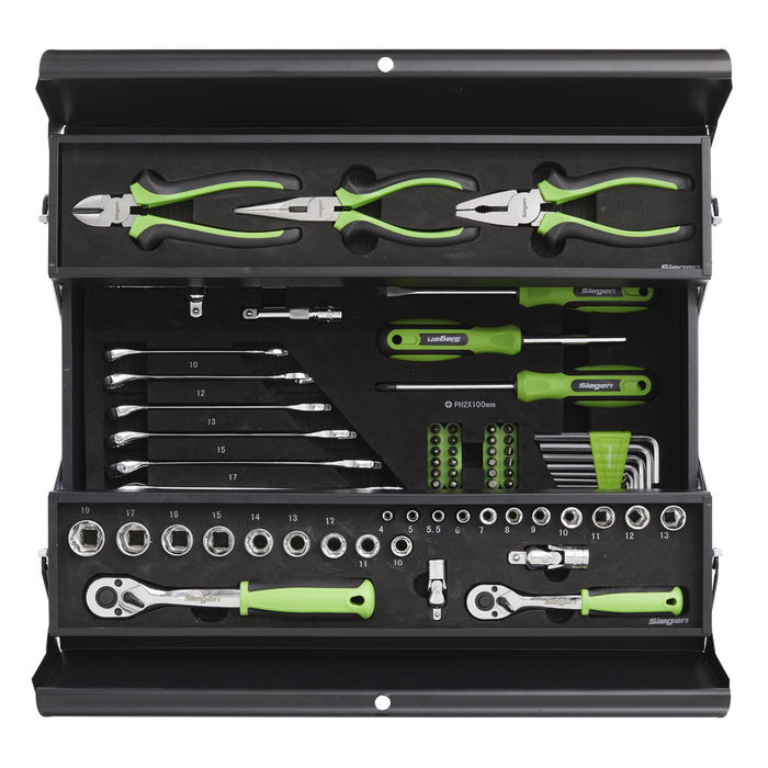Siegen Cantilever Toolbox with Tool Kit 70pc | S01215