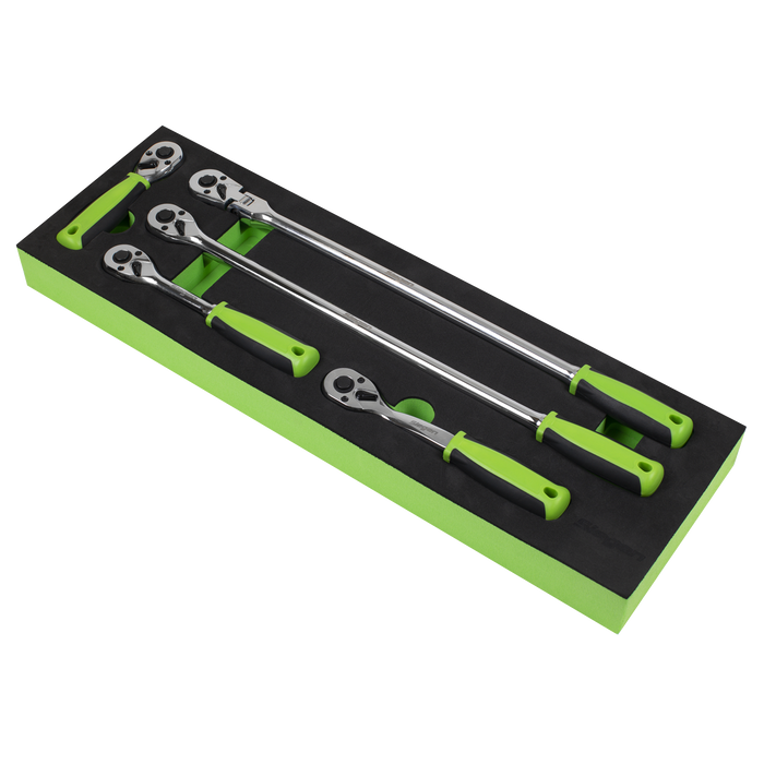 Siegen Ratchet Wrench Set with Flip Reverse 3/8"Sq Drive 5pc | S01230