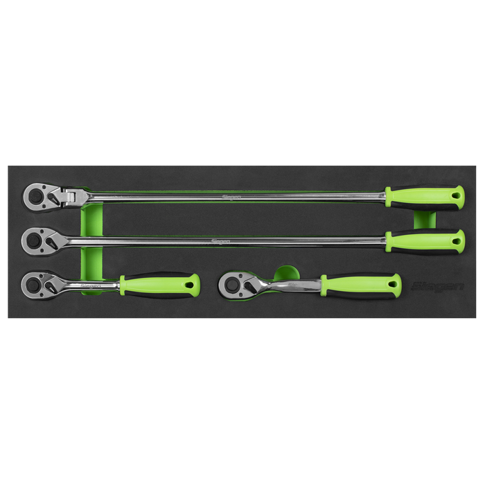 Siegen Ratchet Wrench Set with Flip Reverse 1/2"Sq Drive 4pc | S01231