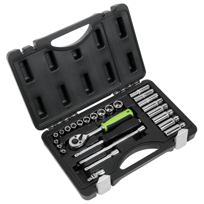 Siegen Socket Set 1/4"Sq Drive 26pc | S01234