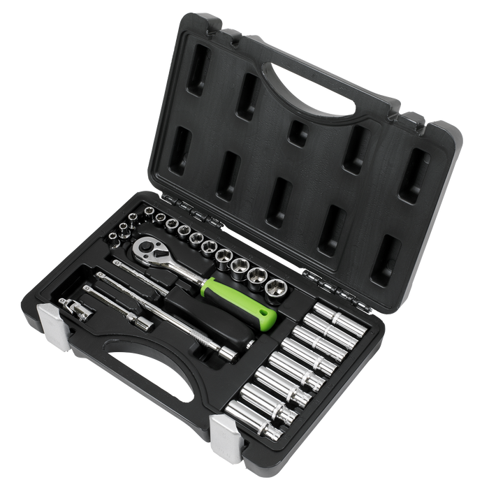 Siegen Socket Set 1/4"Sq Drive 26pc | S01234