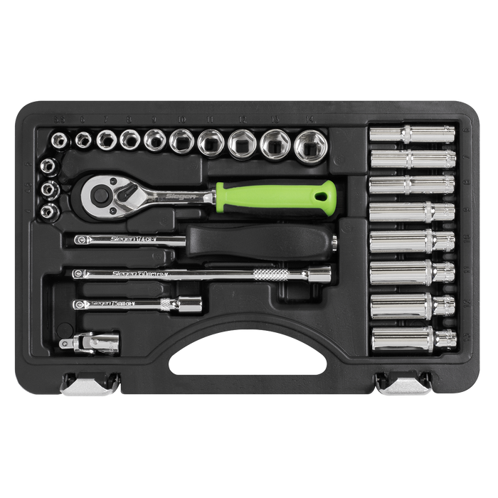 Siegen Socket Set 1/4"Sq Drive 26pc | S01234