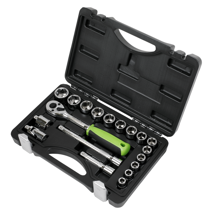 Siegen Socket Set 3/8"Sq Drive 19pc | S01235