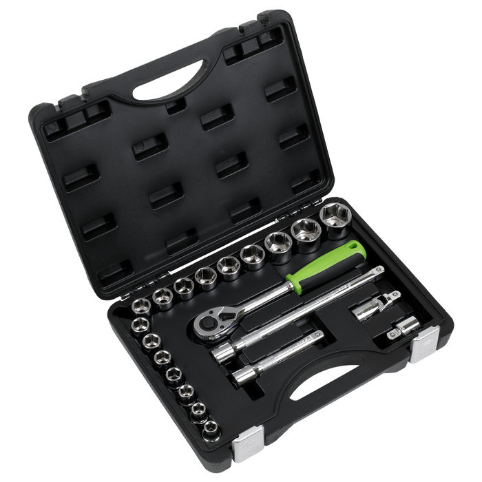 Siegen Socket Set 1/2"Sq Drive 21pc | S01237