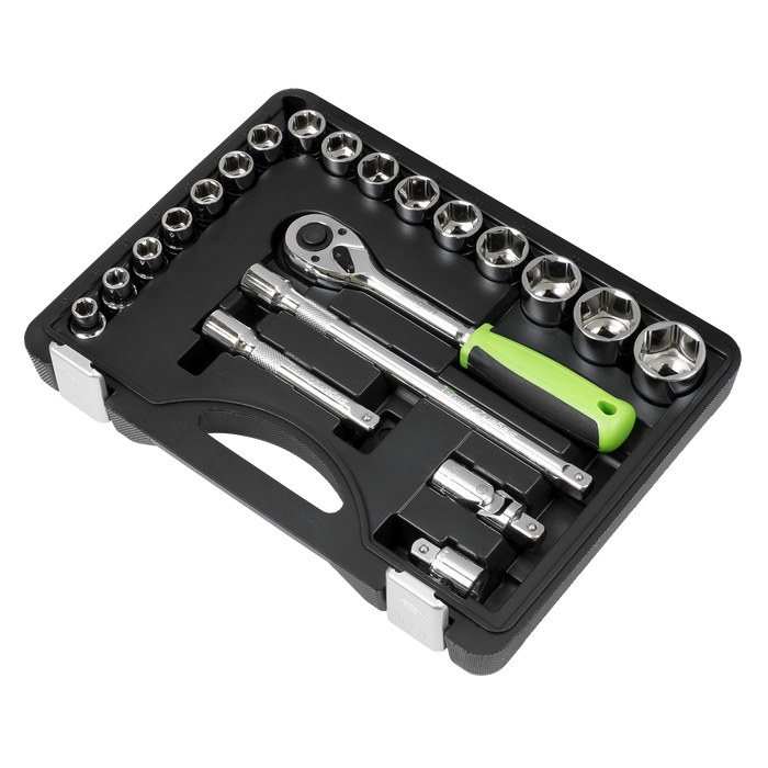 Siegen Socket Set 1/2"Sq Drive 21pc | S01237