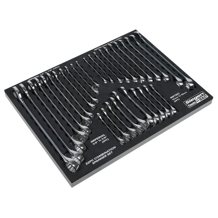 Siegen Metric/Imperial Combination Spanner Set 32pc | S01239
