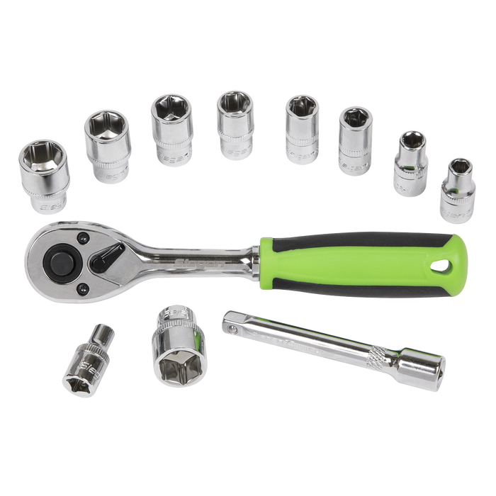 Siegen Socket Set 1/4"Sq Drive 12pc | S01240
