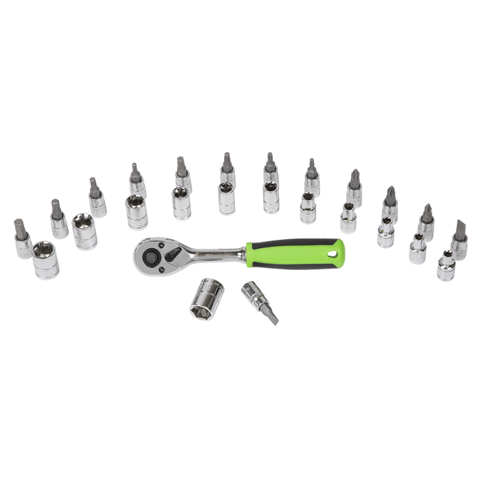 Siegen Socket & Socket Bit Set 1/4"Sq Drive 27pc | S01241