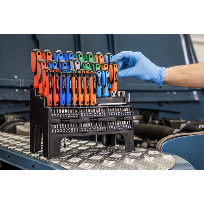 Siegen Screwdriver, Bit & Nut Driver Set 100pc | S01248