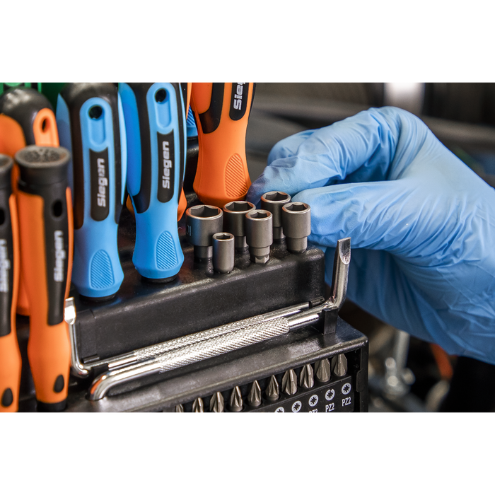 Siegen Screwdriver, Bit & Nut Driver Set 100pc | S01248