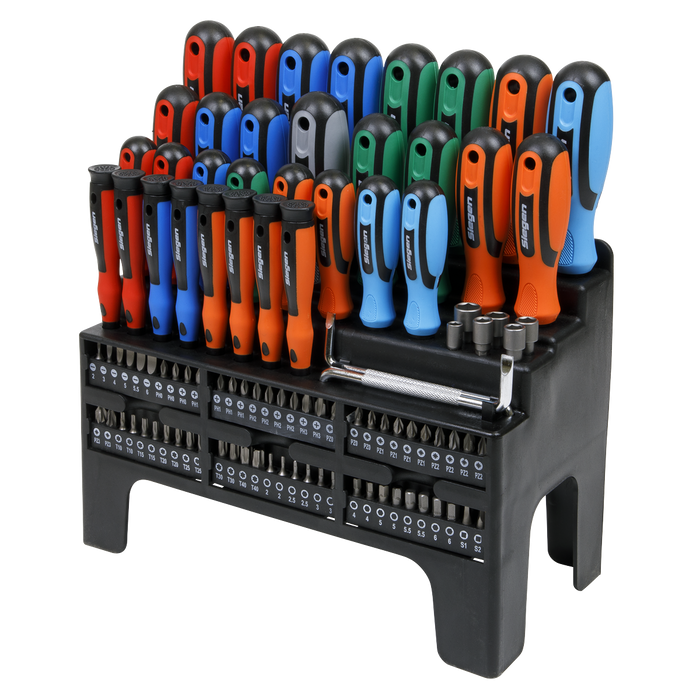 Siegen Screwdriver, Bit & Nut Driver Set 100pc | S01248
