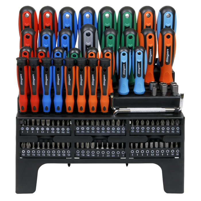 Siegen Screwdriver, Bit & Nut Driver Set 100pc | S01248