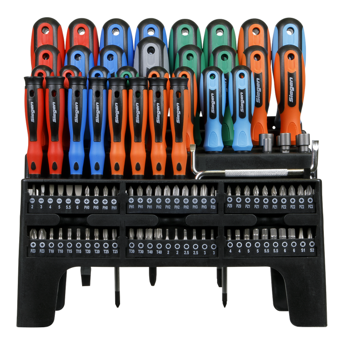 Siegen Screwdriver, Bit & Nut Driver Set 100pc | S01248