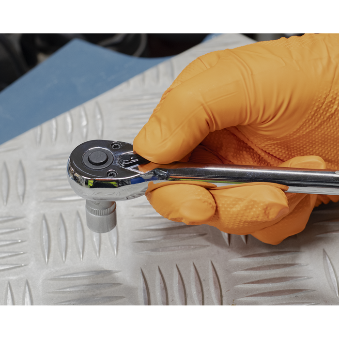Siegen Extra-Long Ratchet Wrench with Flip Reverse 1/4"Sq Drive | S01256