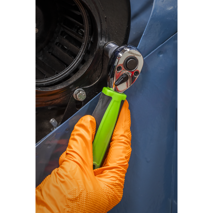 Siegen Stubby Ratchet Wrench with Flip Reverse 3/8"Sq Drive | S01259