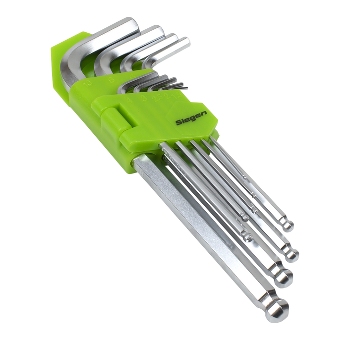 Siegen Long Ball-End Hex Key Set 9pc | S01260