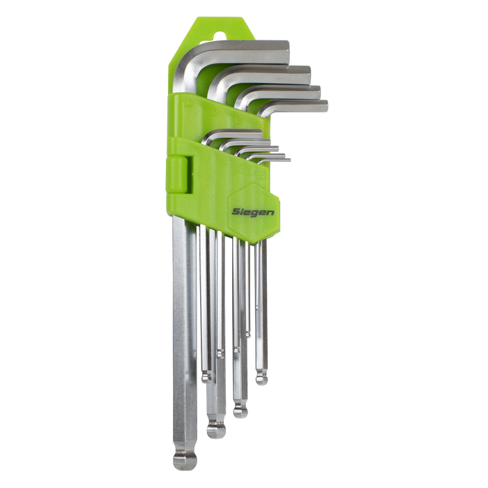 Siegen Long Ball-End Hex Key Set 9pc | S01260