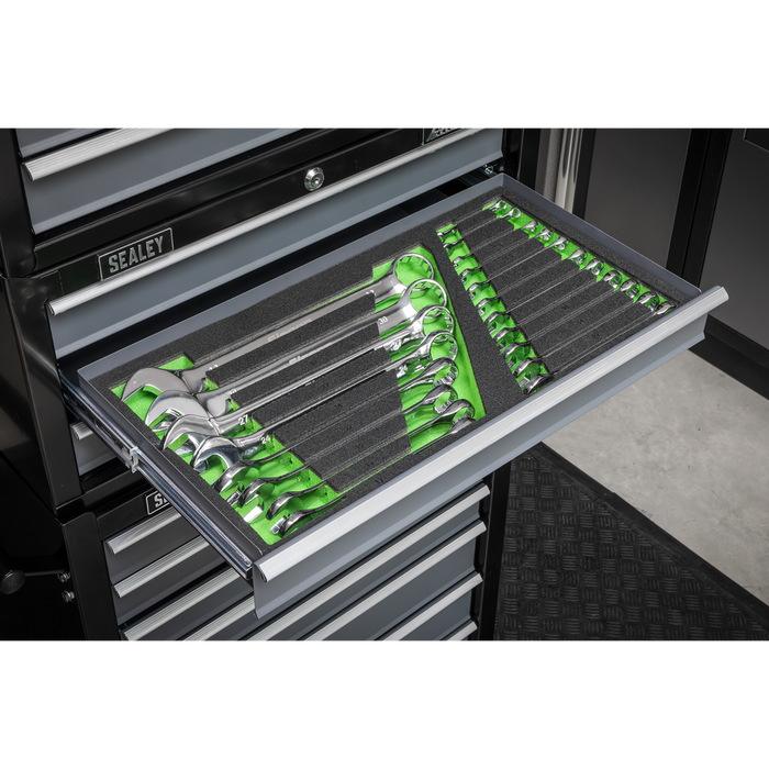 Siegen Combination Spanner Set with Tool Tray 19pc | S01272