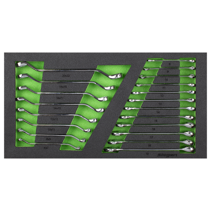 Siegen Combination & Deep Offset Spanner Set with Tool Tray 20pc | S01273