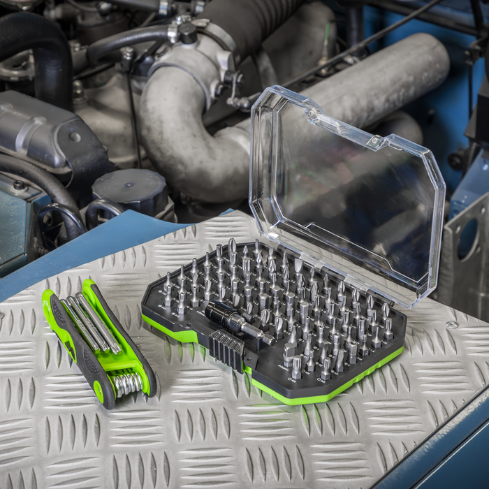 Siegen Specialised Bit Set & Folding Hex Keys with Tool Tray 170pc | S01275