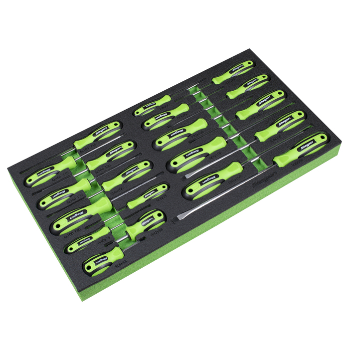 Siegen Screwdriver Set with Tool Tray 20pc | S01276