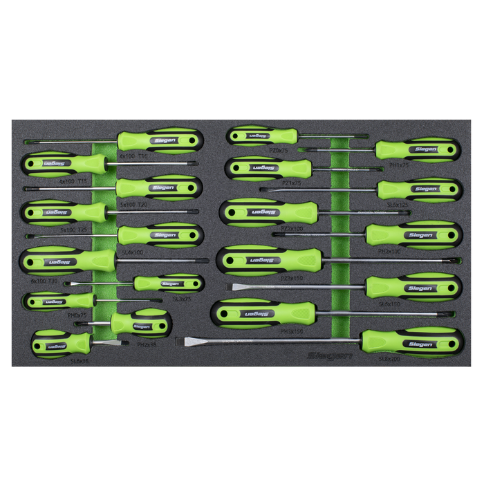 Siegen Screwdriver Set with Tool Tray 20pc | S01276