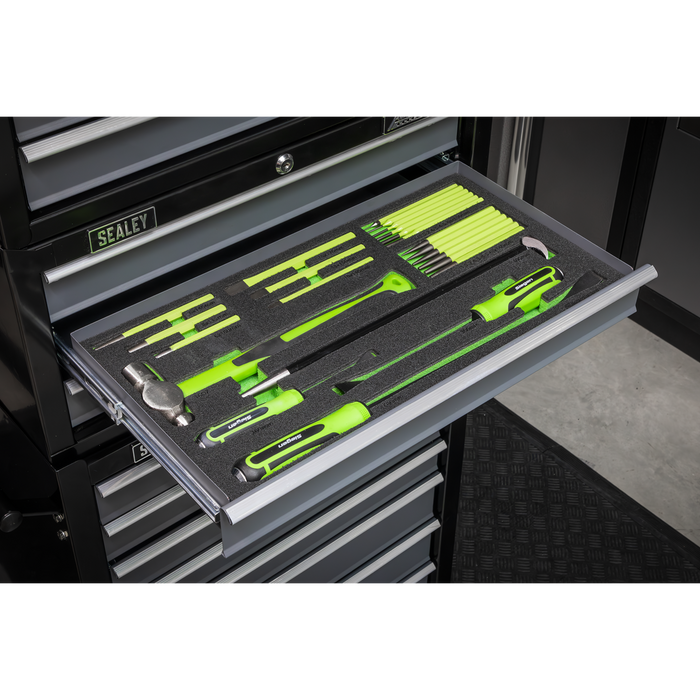 Siegen Pry Bar, Hammer & Punch Set with Tool Tray 23pc | S01279