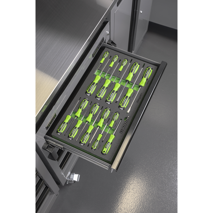 Siegen Hammer-Thru Screwdriver, Bit Driver & Bit Set with Tool Tray 28pc | S01281