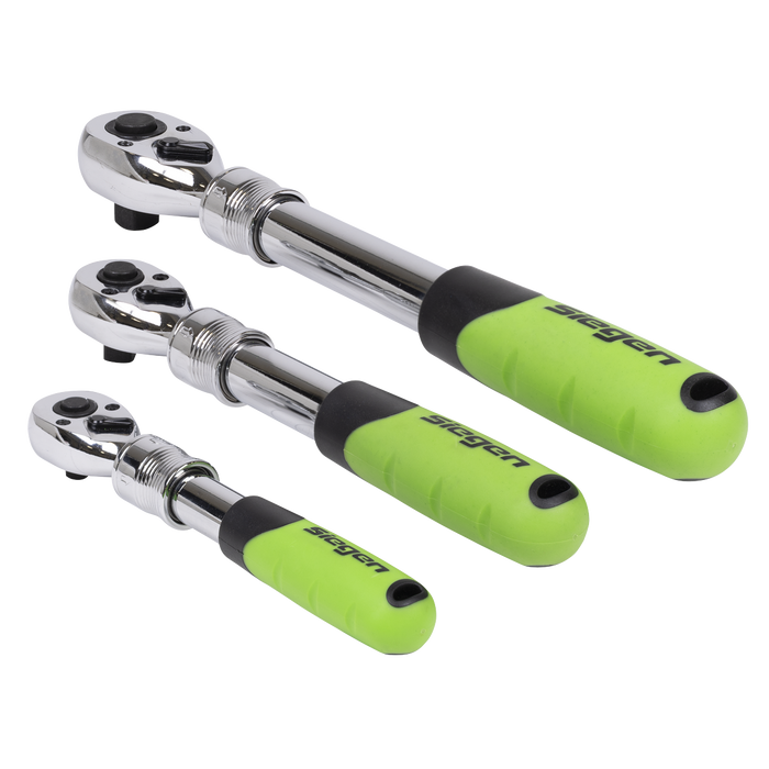 Siegen Extendable Ratchet Wrench Set 3pc | S01285